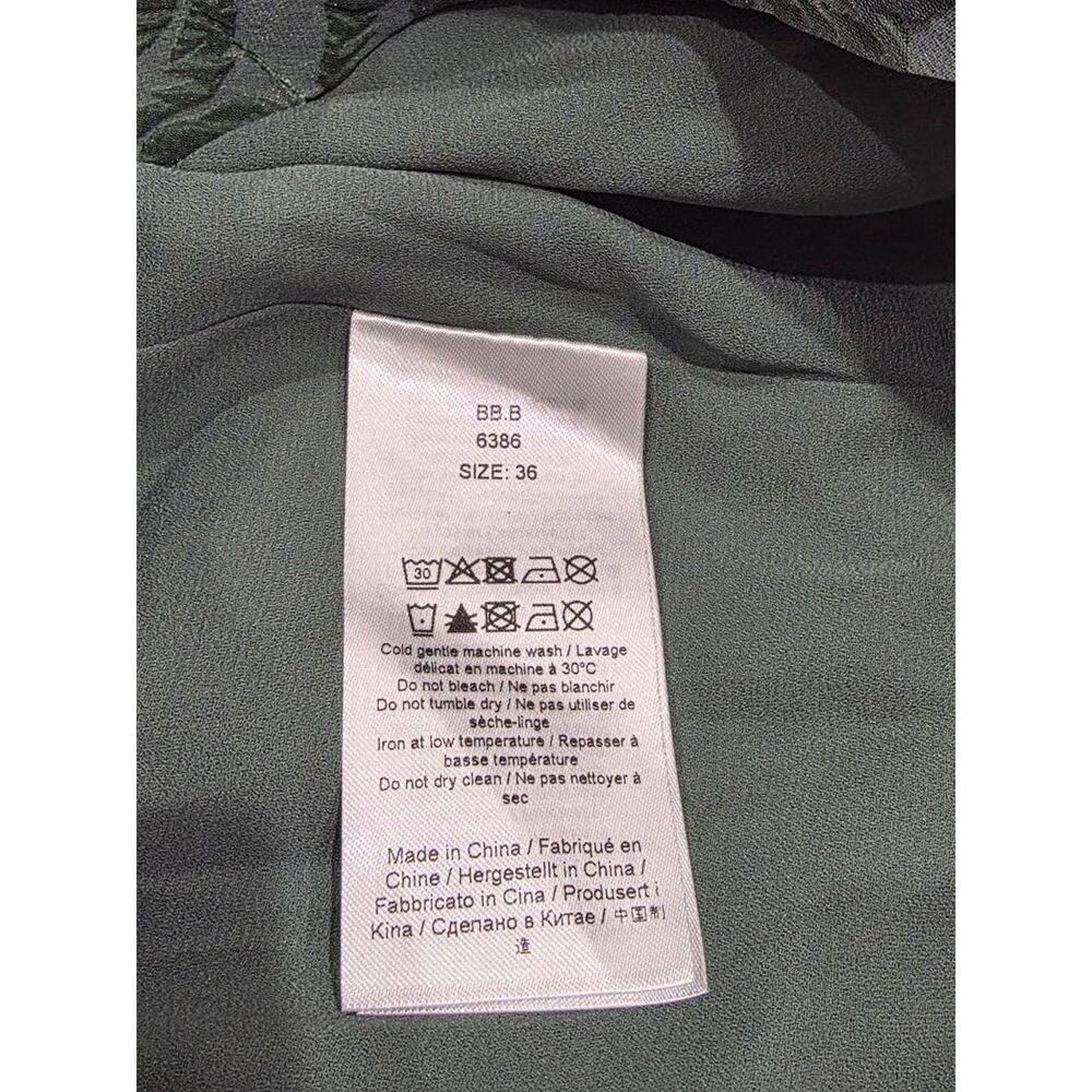 GANNI Organza Mini Dress Size 36 Myrtle Jacquard Balloon coquette fairy A004055 - Picture 10 of 13